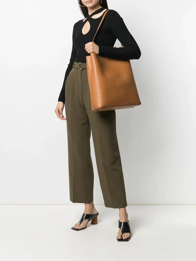 Shop Aesther Ekme Sac Leather Tote Bag In Brown