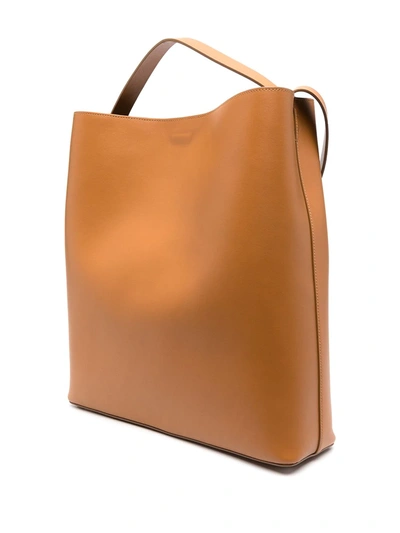 Shop Aesther Ekme Sac Leather Tote Bag In Brown