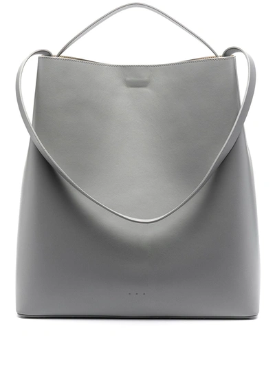 Shop Aesther Ekme Sac Leather Tote Bag In Grey