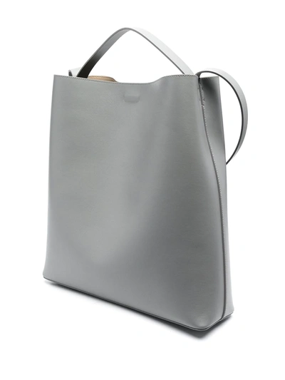 Shop Aesther Ekme Sac Leather Tote Bag In Grey