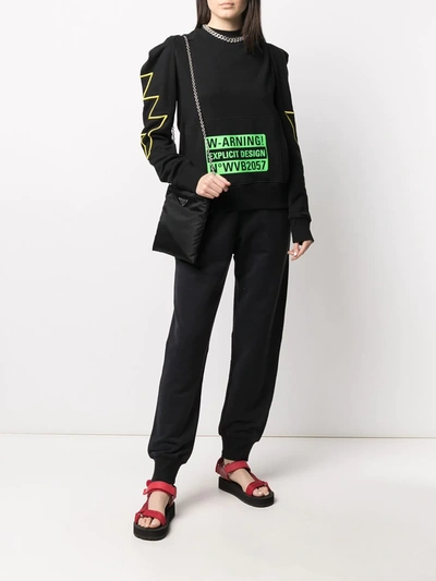 Pre-owned Walter Van Beirendonck Straight Leg Sweatpants In Black