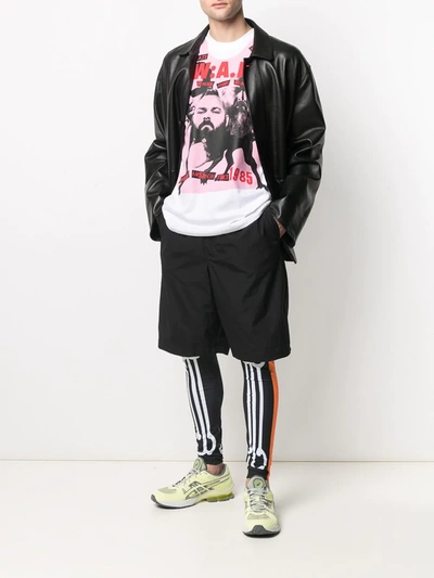 Pre-owned Walter Van Beirendonck Skeleton 机车打底裤 In Black