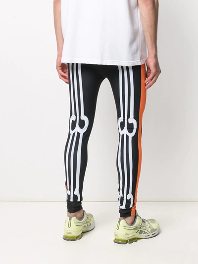 Pre-owned Walter Van Beirendonck Skeleton 机车打底裤 In Black