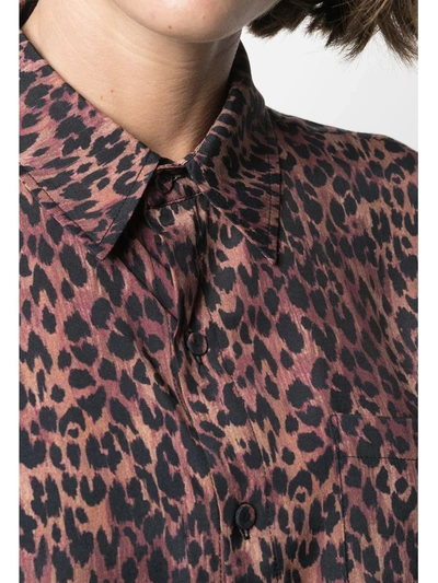 Shop Solid & Striped The Cabana Leopard-print Shirt In Brown
