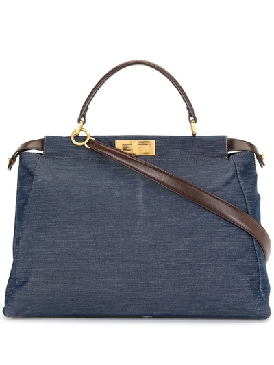 Pre-owned Fendi Peekaboo 2way Bag In Blue