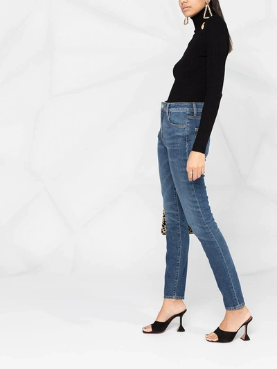 Shop Attico High-rise Skinny Jeans In Blue