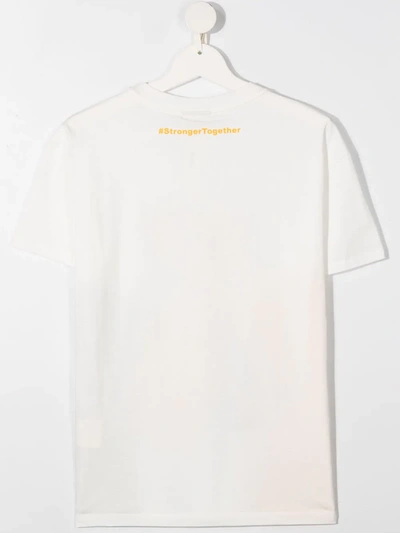Shop Fendi Teen Pinky Promise-print T-shirt In White