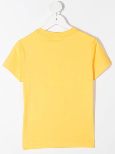 Shop Fendi Logo Print T-shirt In Yellow