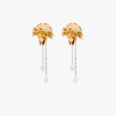 Shop Sterling King Gold-plated Sylvia Crystal Drop Earrings