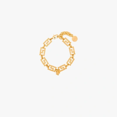 Shop Versace Gold-tone Medusa Chain Bracelet