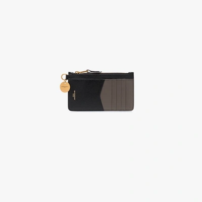 Shop Givenchy Black Gv3 Zipped Leather Card Holder