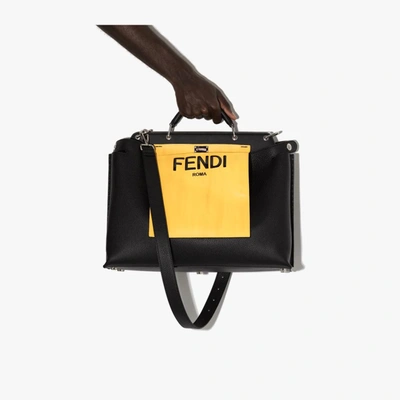 Shop Fendi Black Peekaboo Iconic Essential Leather Shoulder Bag