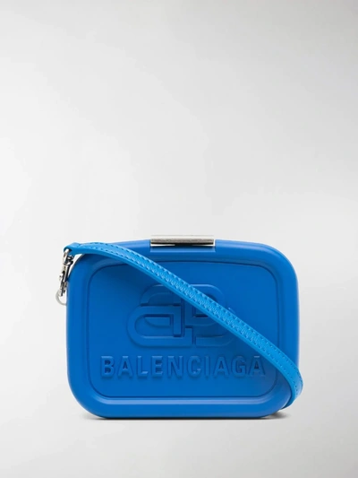 Shop Balenciaga Lunch Box Mini Bag In Blue