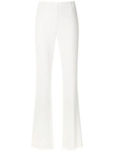 Shop Emporio Armani Straight-leg Trousers In White