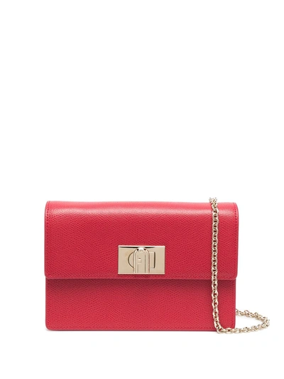 Shop Furla 1927 Leather Belt Bag In Red
