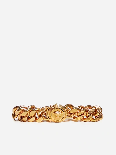 Shop Versace Medusa-logo Metal Chain Bracelet