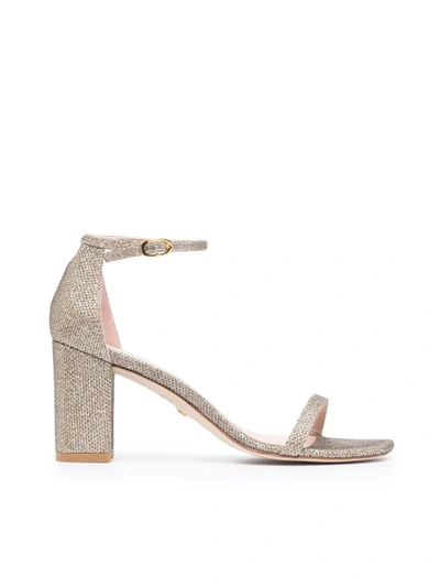 Shop Stuart Weitzman Glitter-effect Heeled Sandals In Multicolour