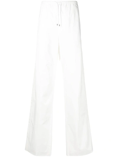 Shop Valentino Loose Fit Trousers In White
