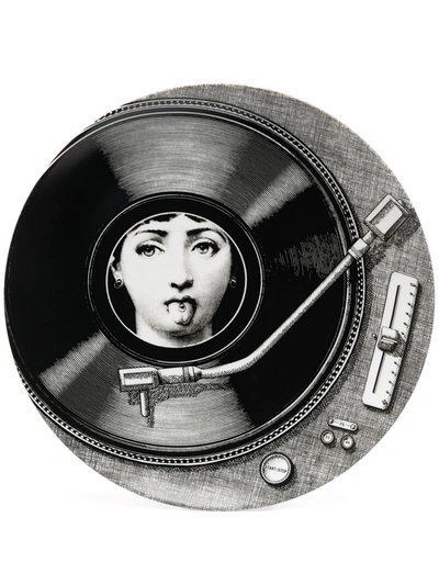 Shop Fornasetti Tema E Variazioni Wall Plate (no. 370) In Black