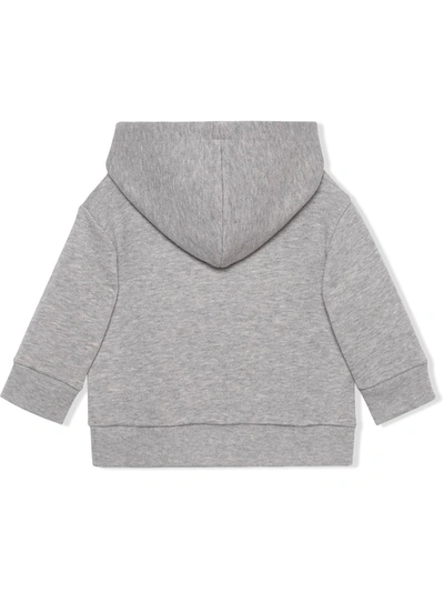 Shop Gucci Disk-print Hoodie In Grey