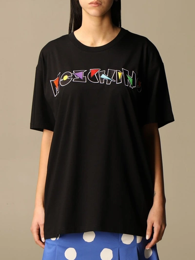 Shop Moschino Couture Over T-shirt With New Logo In Black