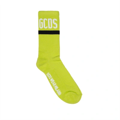 Shop Gcds Logo Socks In Yellow