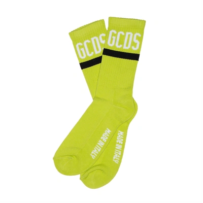 Shop Gcds Logo Socks In Yellow