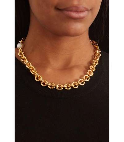 Shop Lizzie Fortunato Halo Chain Necklace In Gold