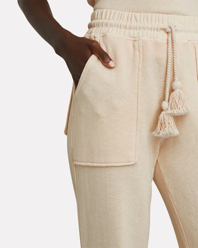 Shop Ulla Johnson Charley Knit Fleece Joggers In Ivory