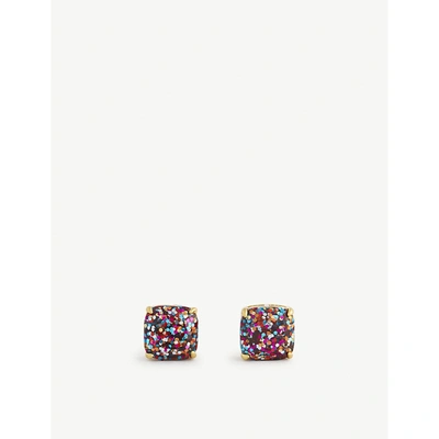 Shop Kate Spade Womens Multi Glitter Glittered Small Square Stud Earrings