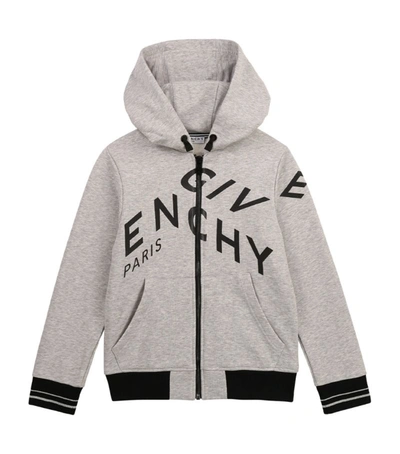 Shop Givenchy Kids Abstract Logo Zip-up Hoodie (4-14 Years)