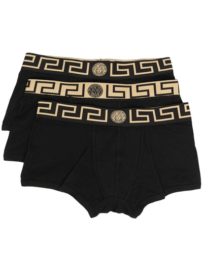 Shop Versace Men's Black Cotton Boxer