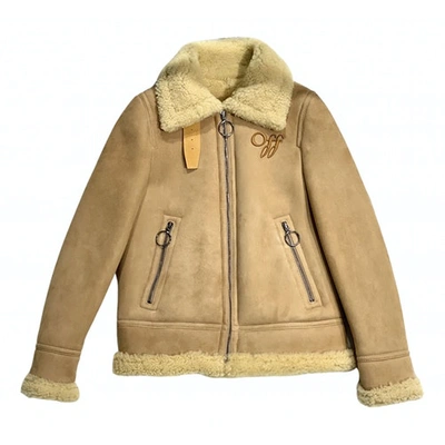 Pre-owned Off-white Camel Leather Leather Jackets