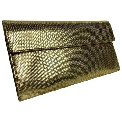 Pre-owned Maison Margiela Gold Leather Clutch Bag
