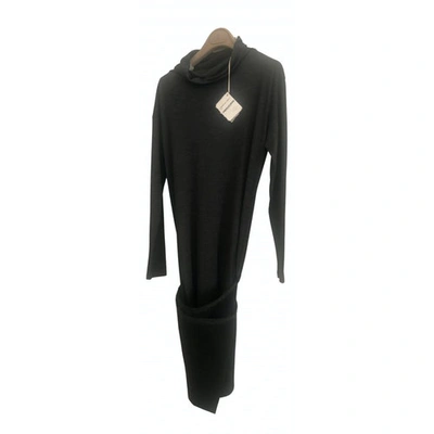 Pre-owned Brunello Cucinelli Wool Mid-length Dress In Black