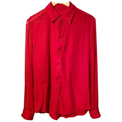 Pre-owned Yohji Yamamoto Silk Blouse In Red