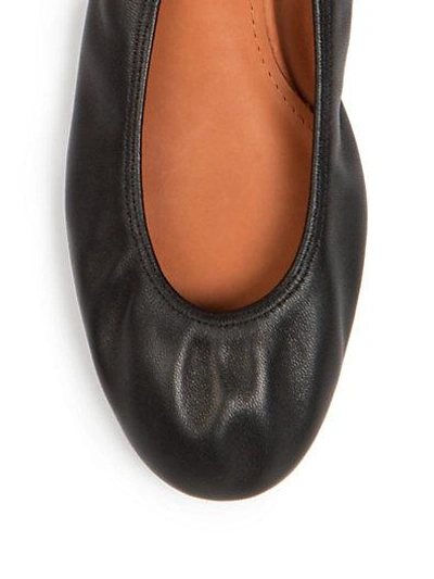 Shop Lanvin Classic Leather Ballet Flats In Black