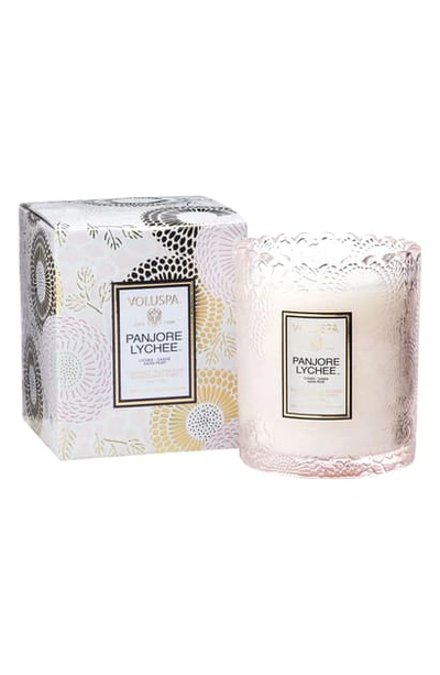 Shop Voluspa Scallop Edge Candle In Panjore Lychee