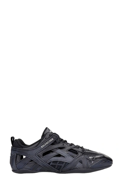 Shop Balenciaga Drive Sneakers In Black Leather And Fabric