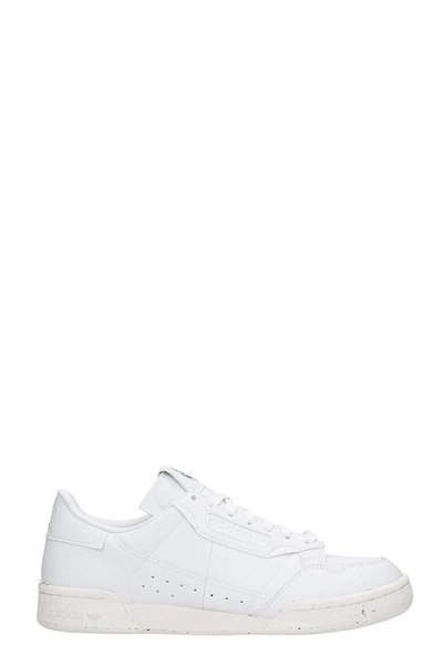 Shop Adidas Originals Continental 80 Sneakers In White Leather