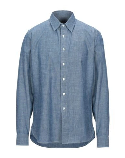 Shop Belstaff Denim Shirts In Blue