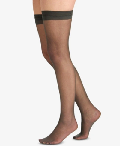 Shop Berkshire Women's Sheer All Day Thigh High 1590 In Off Black