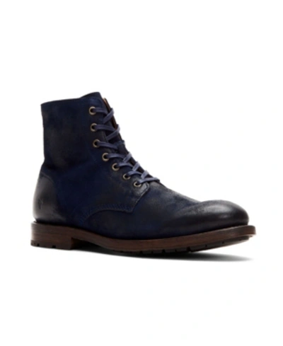 Shop Frye Men's Lace Up Boot With Inside Zip Men's Shoes In Blue