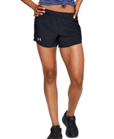 Shop Under Armour Women's Fly-by 2.0 Shorts In Black, Reflective