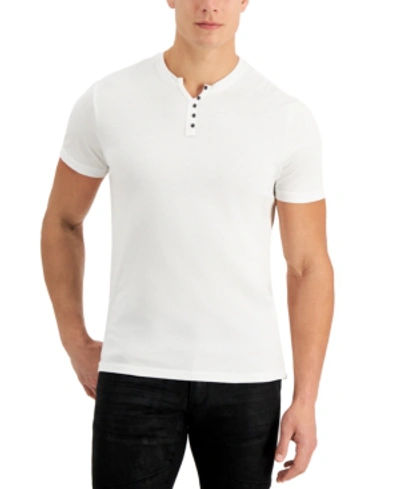 Inc International Concepts Men's Textured Deep Split-neck T-shirt