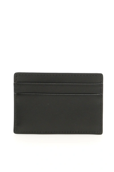 Shop Versace Leather Cardholder In Nero Oro Caldo