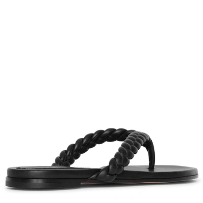 Shop Gianvito Rossi Tropea Flat Braided Thong Sandals