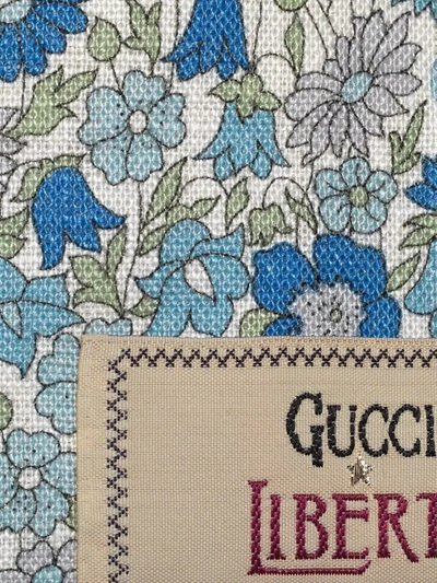 Shop Gucci X Liberty Floral-print Coat In Blue