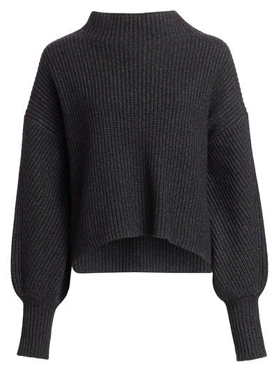 Shop A.l.c Women's Helena Drop-shoulder Mockneck Sweater In Charcoal