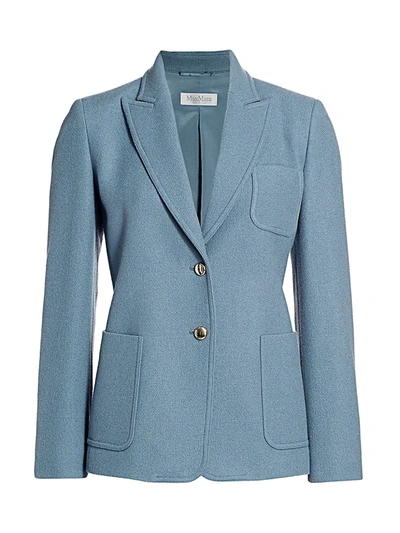 Shop Max Mara Women's Zero Cashmere Blazer In Blue